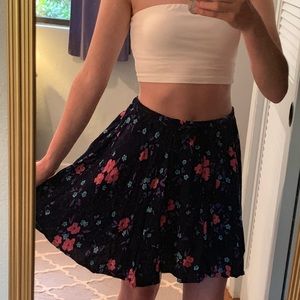 Cherokee Floral Navy Skirt